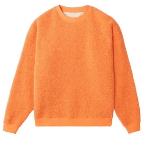 Outdoor Voices MegaFleece Oversized Crewneck Sweatshirt Sunstone Orange $98 Wool - Picture 2 of 7